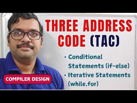 Three Address Code for Conditional & Iterative Statements || if-else, while, for || Compiler Design