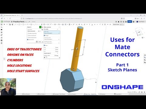 Onshape - Uses for Mate Connectors - Part 1 - Sketch Planes