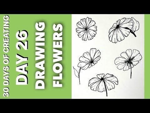 (618) 30 Days of Creating Challenge - Day 26 Drawing Flowers for Beginners