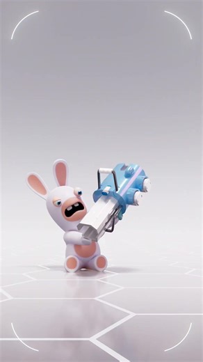 Rabbid Freezes the Floor for Ice Skating! ⛸️🐰 #rabbids #rabbidsinvasion #short