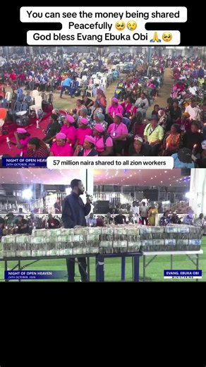 57 Million Naira Shared to Zion Workers — Peaceful Distribution by Evang Ebuka Obi