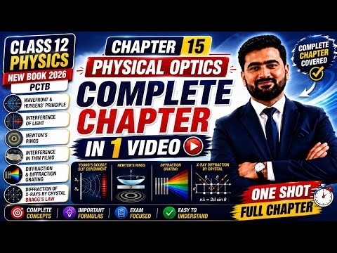 Chapter 15 Physical Optics | Complete Chapter in 1 Video | Class 12 Physics New Book 2026