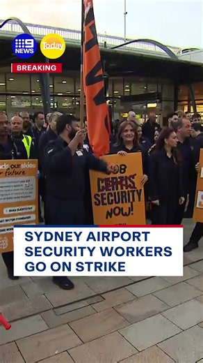 Sydney Airport security workers strike — delays at terminals