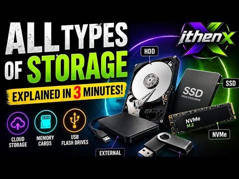 All Types of Storage Explained in 3 Minutes (HDD, SSD, NVMe & More!)