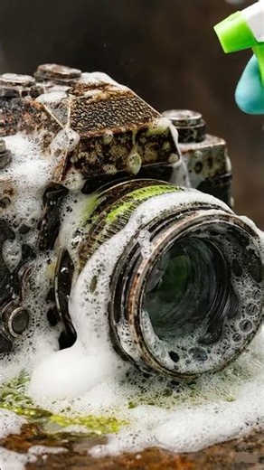 Insane Transformation! Rusty Old Camera Gets FOAMED Clean in Seconds 😱✨