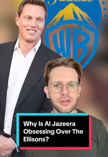 When David Ellison's Paramount closed its takeover of Warner Bros., it put HBO, DC, CNN, and CBS News under one company: Skydance AJ  built a video around a simple idea: one pro-Israel family now decides what America watches. It spread everywhere. The Murdochs own Fox News and the New York Post. Jeff Bezos owns the Washington Post. Neither got this video. What AJ  never tells you is who is making that argument. AJ  is Al Jazeera, and Al Jazeera is owned and funded by the government of Qatar, a c