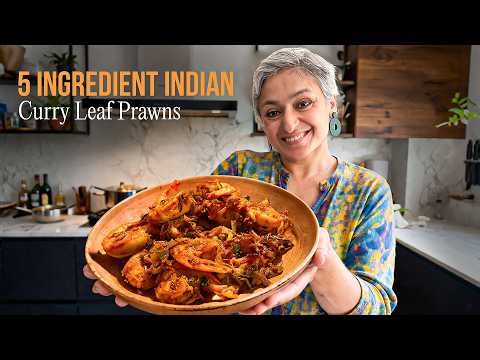 5 INGREDIENT INDIAN RECIPES - delicious curry leaf PRAWNS