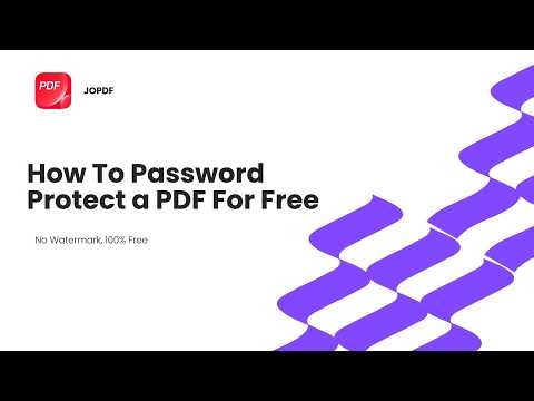 How to Password Protect a PDF for Free | JOPDF