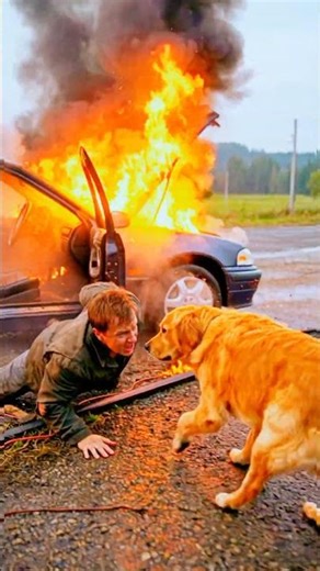 Dog Saves Man from EXPLOSION 💥. GOLDEN RETRIEVER