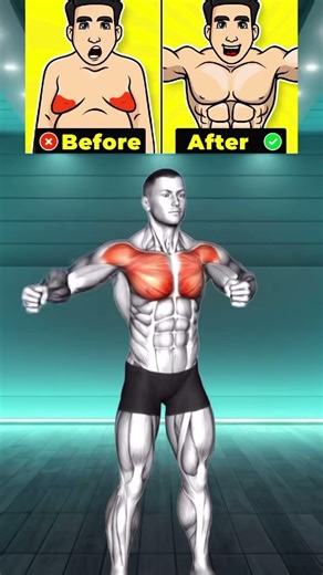 7 Min Workout to IMPROVE Your CHEST & BURN FAT #exercise #abs #gym