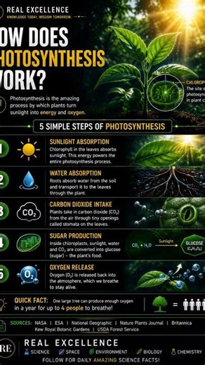 How Does Photosynthesis Work? 🌿 The Science Behind Plant Life Explained #Photosynthesis #Biology