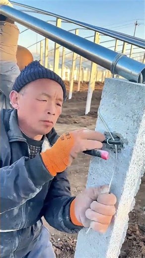 The Best Way to Connect Greenhouse Pipes to Concrete Post with Wire