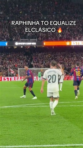 Raphinha levels the score ⚽