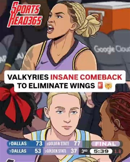 😤The Golden State Valkyries eliminated the Dallas Wings in Game 3 winning 77–73🔥