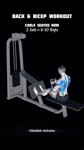 8 Effective Back and Biceps Workout at Gym 💪 #backworkout #bicepsworkout