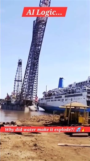 Water makes metal explode? (AI Glitch) 🤯 #shorts