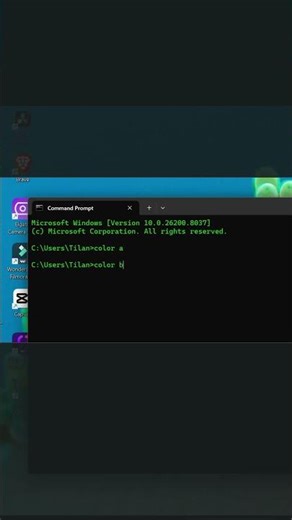 How to change the text color of Windows Command Prompt #windows #tips #commandprompt