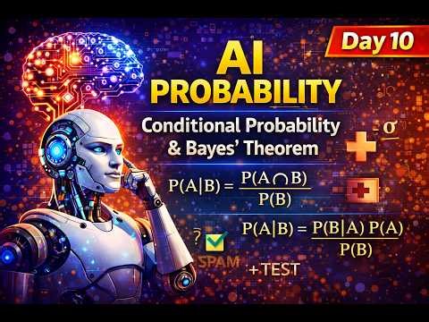 Day 10: Probability for AI in 6 Minutes 🤖 | Conditional Probability And Baye's Theorem Explained!
