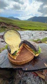 Giant Burger in the Mountains by the River 🔥😍