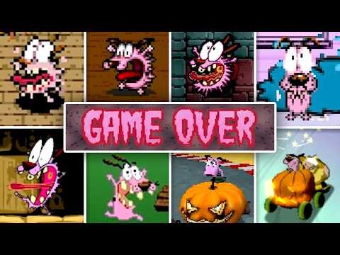 Evolution of Courage the Cowardly Dog Games Death Animations & Game Over Screens