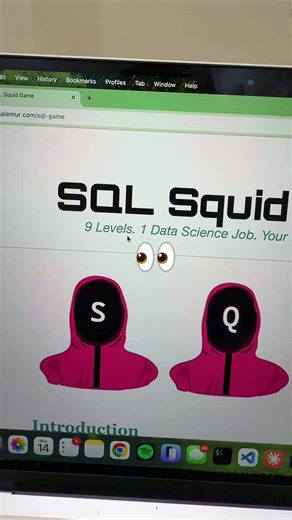 Squid Game–inspired gamified SQL site from datalemur.com