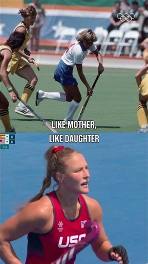 ✨🏑Team USA's Ashley Hoffman at #Paris2024 and her mum Brenda at #LosAngeles1984! #Olympics #Hockey