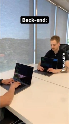 Front-end vs Back-end 😂 #coding #python #frontendcourse #backend #shorts #react #programming