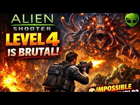 Alien Shooter Level 4 – Hard Mode Challenge 💀 Can I Survive?