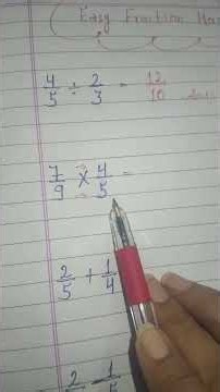 Fraction Made Easy 📝#subtraction #multiplication #division #addition #✏️