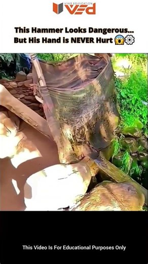 This Hammer Looks Deadly… But Physics Keeps His Hand Safe 😱⚙️ #shorts #viral