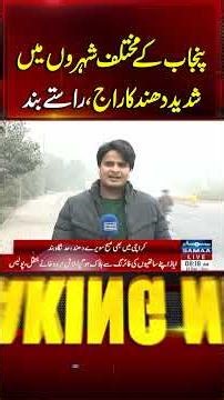 Dense fog grips several cities of Punjab, roads closed for traffic | Samaa TV