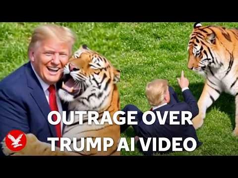 Trump posts AI video of himself wrestling Yorkshire tiger that killed a man
