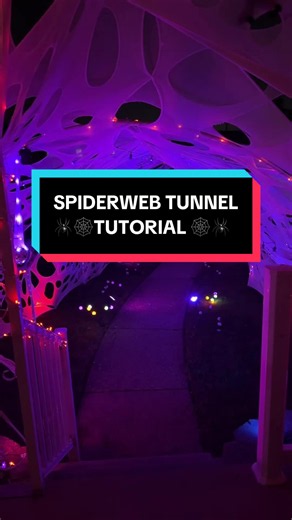 DIY Spiderweb Tunnel Tutorial: Outdoor Halloween Decor 🕸️