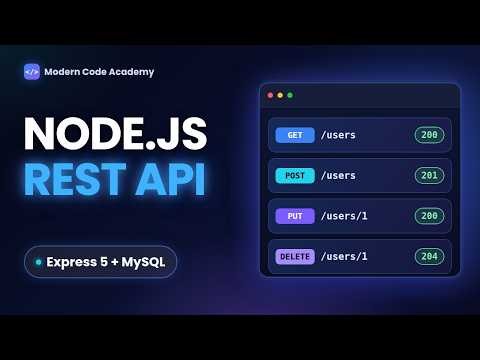 Node.js REST API Tutorial Express 5 + MySQL in 5 Minutes