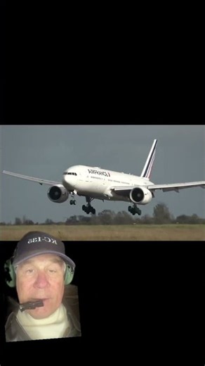 Triple 7s Attempting Crosswind Approach and Landing in Paris