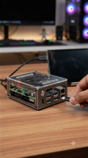 🤯 Raspberry Pi 5 + Pironman 5 Mini PC Build Under ₹10,000? 🔧🔥 #RaspberryPi5 #MiniPC #Shorts