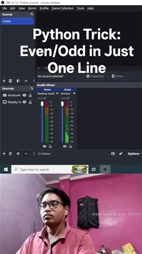 Python Trick ⚡ Even/Odd in 1 Line 😱 #coding #programming #python #learnpython