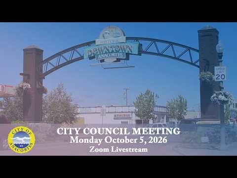 City of Anacortes - City Council Meeting, 10/5/26 (Zoom Livestream)