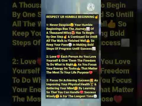 😍1MiN ☑️ RESPECT YOUR HUMBLE BEGINNING MOTIVATION