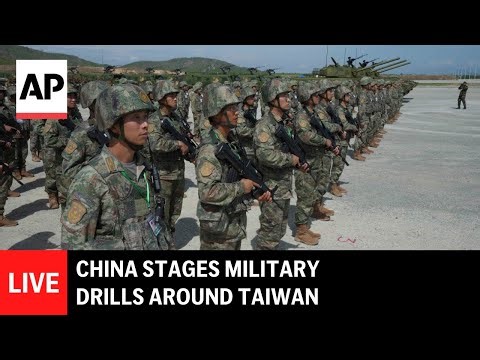 LIVE: At Taiwan air base as China stages military drills