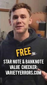 STAR NOTE WORTH MONEY? CHECK IT NOW! Free banknote value tool #money #fyp #invest #trending