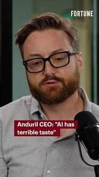 Anduril CEO: "AI has terrible taste" #AI #Claude