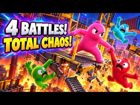 Gang Beasts: 4 Battles Turned Into TOTAL CHAOS! 😂🔥 | Full Gameplay