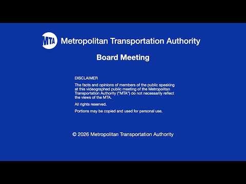 MTA Board Meeting - 3/25/2026