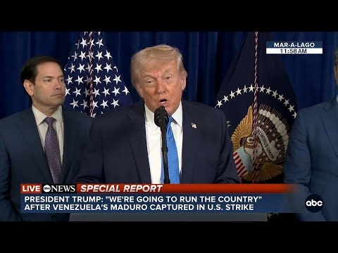 LIVE: Trump to hold news conference on Venezuela strike