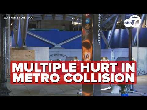 Work vehicle collides with passenger train at Metro Center
