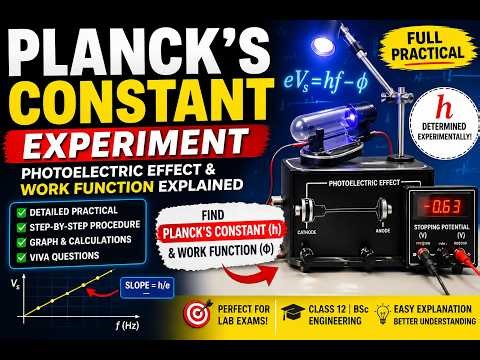 Planck’s Constant Experiment 🔬 | Photoelectric Effect & Work Function Explained (Full Practical)