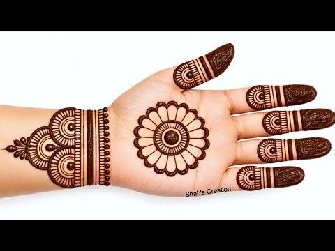 Beautiful easy Gol tikki Mehndi design | Simple Mehandi design | Mehandi ka design | mehndi designs
