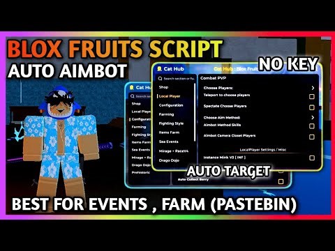 Blox Fruits Script GUI , Auto Farm Player, Auto Level Up, Auto Sea Events, (Mobile + pc)😻