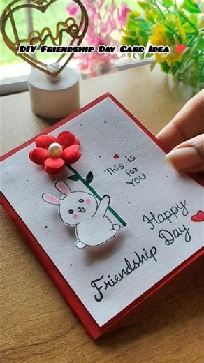 DIY Cute Friendship Day Card 💖 | Easy Handmade Friendship Card Idea | Bunny Card Tutorial